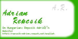 adrian repcsik business card